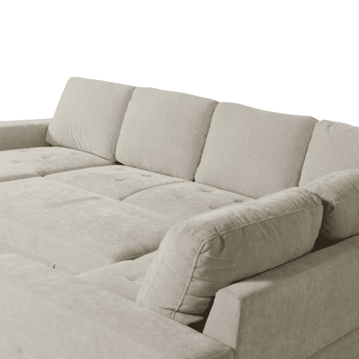 Salon d'angle Olivia convertible avec coffre de rangement