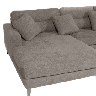 Salon d'angle Lima gris