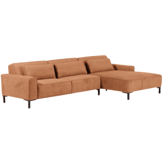 Salon d'angle Kai marron/cognac