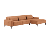 Salon d'angle Kai marron/cognac