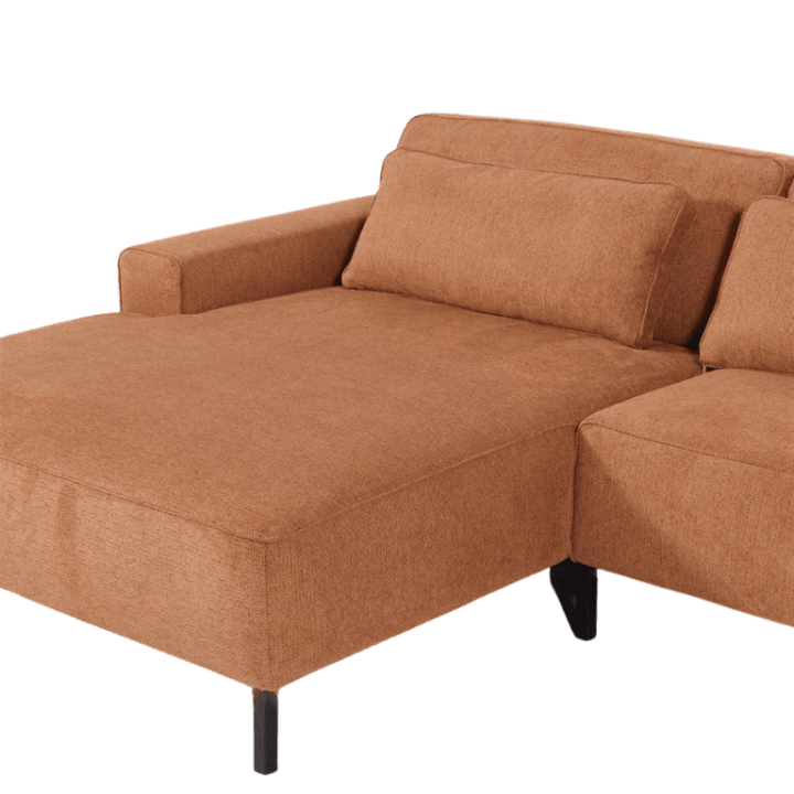 Salon d'angle Kai marron/cognac