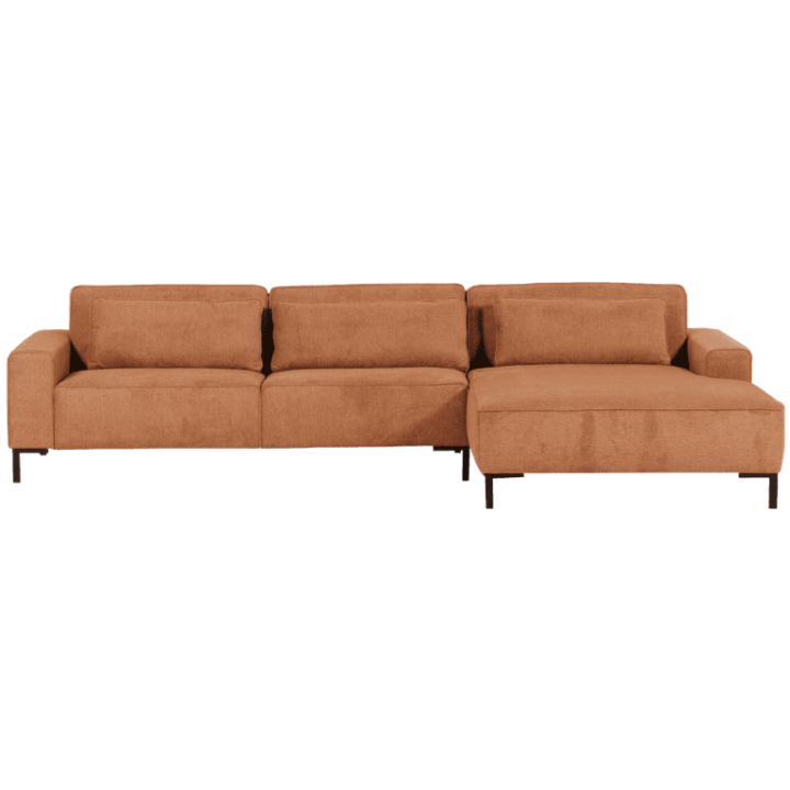 Salon d'angle Kai marron/cognac