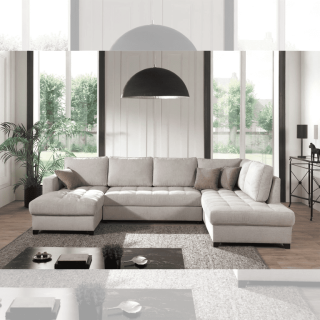 Salon d'angle droit Split gris