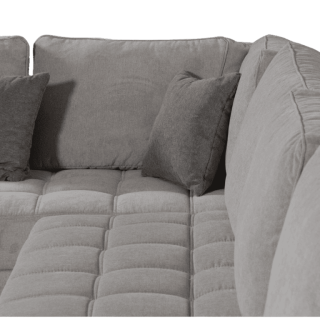 Salon d'angle droit Split gris