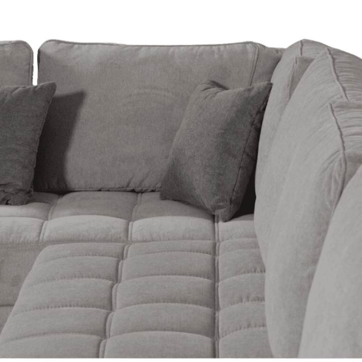 Salon d'angle droit Split gris