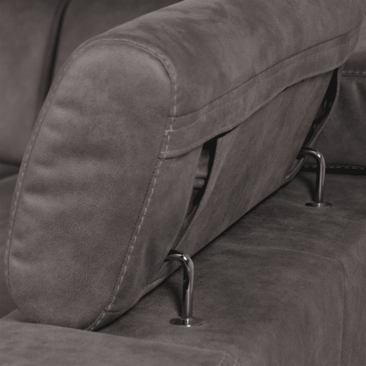 Salon d'angle Mecon gris/taupe