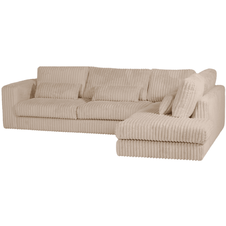 Salon d'angle droit Mojo beige