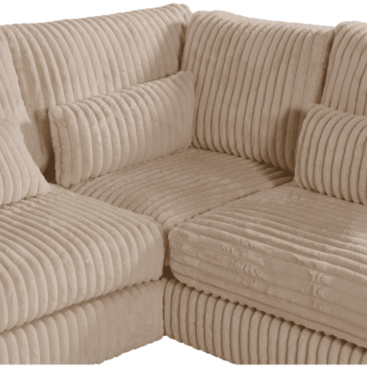 Salon d'angle droit Mojo beige