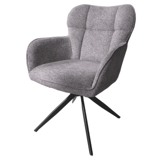 Chaise Macao pivotante gris clair