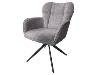 Chaise Macao pivotante gris clair