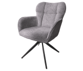 Chaise Macao pivotante gris clair
