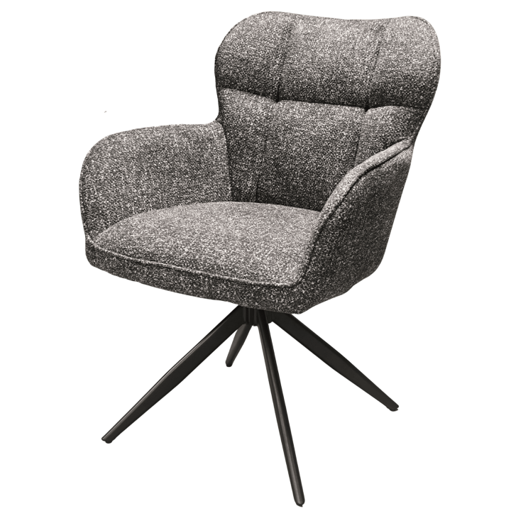 Chaise  Macao pivotante gris graphite