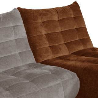 Salon d'angle Scalo orange et gris