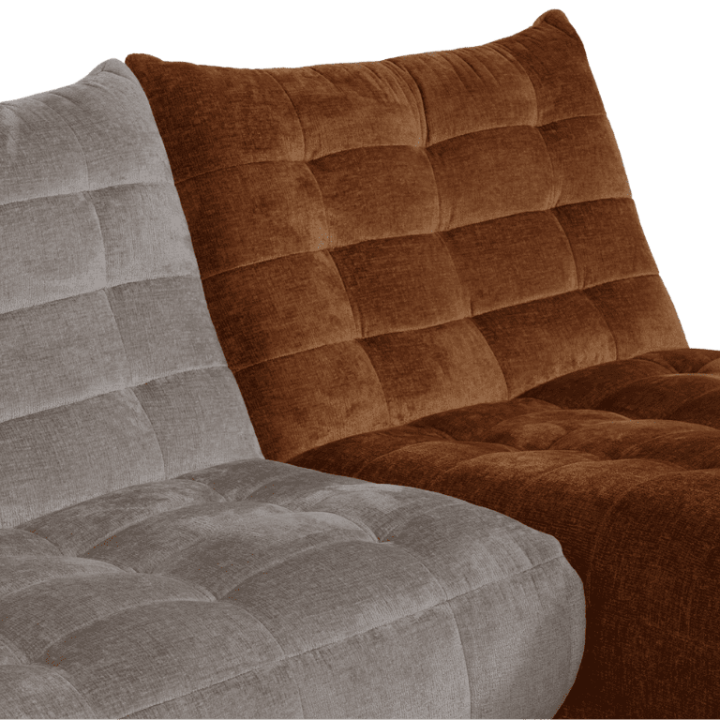 Salon d'angle Scalo orange et gris