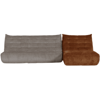 Salon d'angle Scalo orange et gris