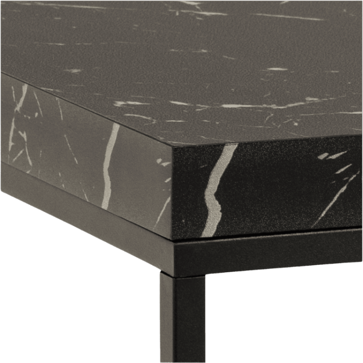 Table de salon carré Barossa marbre noir