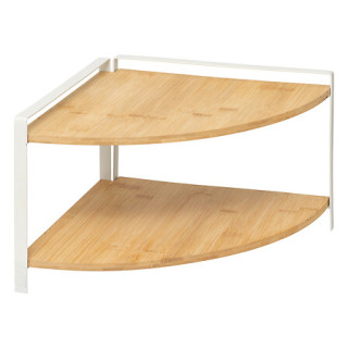 Etagère d'angle 2 niveaux ordera bamboo