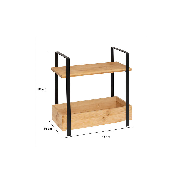 Etagère Odera bambou noir