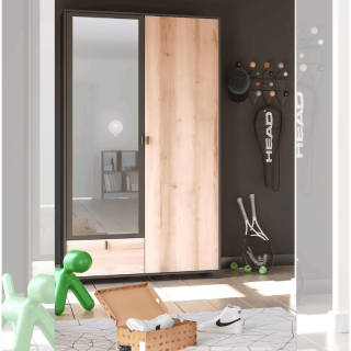 Armoire 2 portes - 1 tiroir Bowie