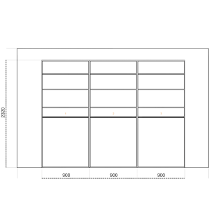 Casa 2 - dressing 270 cm blanc