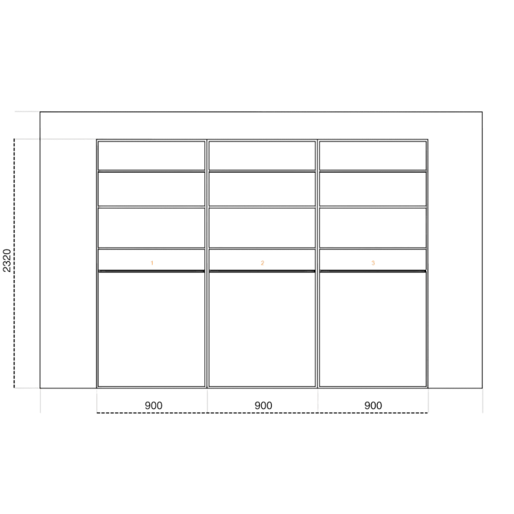 Casa 2 - dressing 270 cm blanc