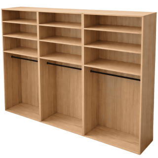Casa - Dressing 270 cm - Chêne hickory