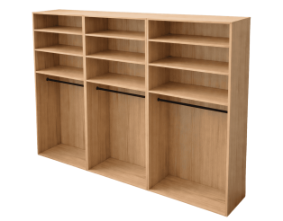 Casa - Dressing 270 cm - Chêne hickory