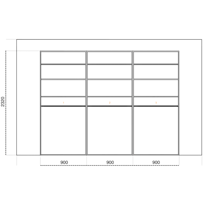 Casa - Dressing 270 cm - Chêne hickory
