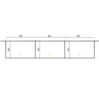 Casa - Dressing 270 cm - Chêne hickory