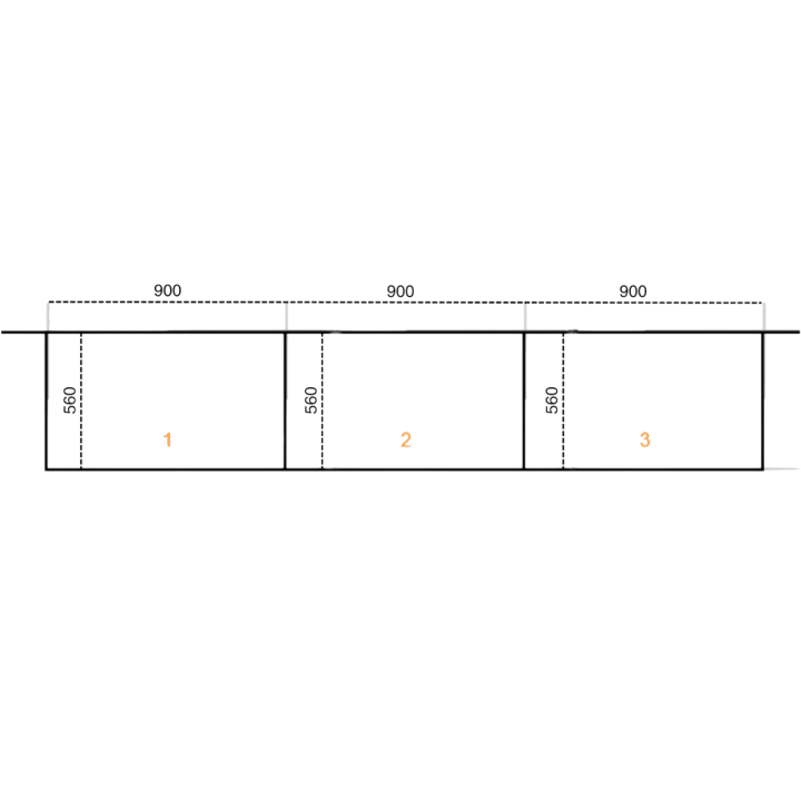 Casa - Dressing 270 cm - Chêne hickory