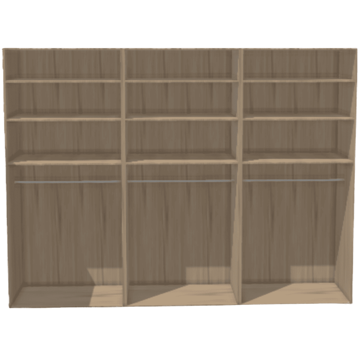 Casa - Dressing 270 cm - Chêne hickory