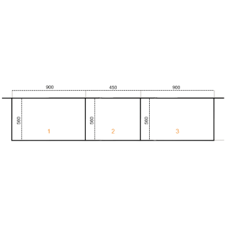 Casa - Dressing 225 cm - Blanc