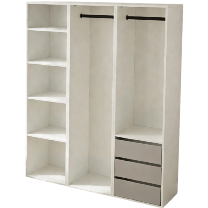Meuble de rangement Casa 180 cm en blanc