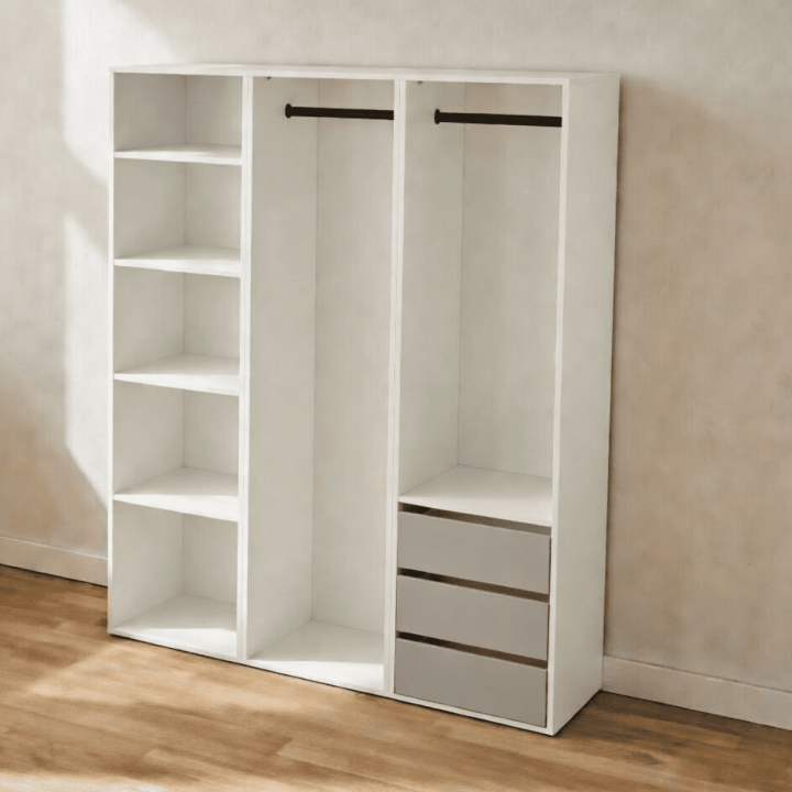 Meuble de rangement Casa 180 cm en blanc