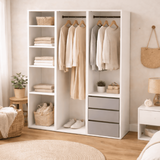 Meuble de rangement Casa 180 cm en blanc