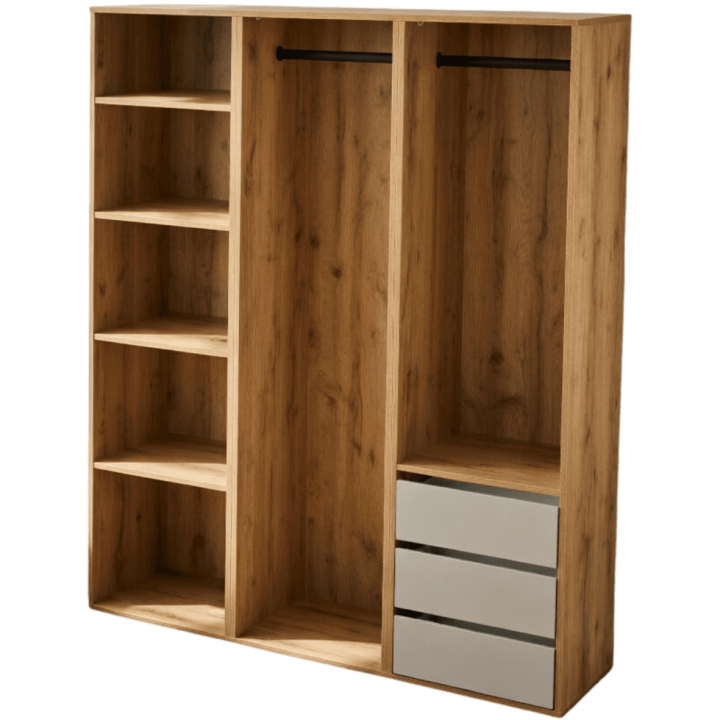 Meuble de rangement Casa 180 cm chêne hikory