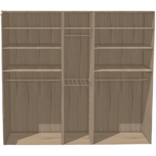 Casa - dressing 240 cm Chêne Hickory