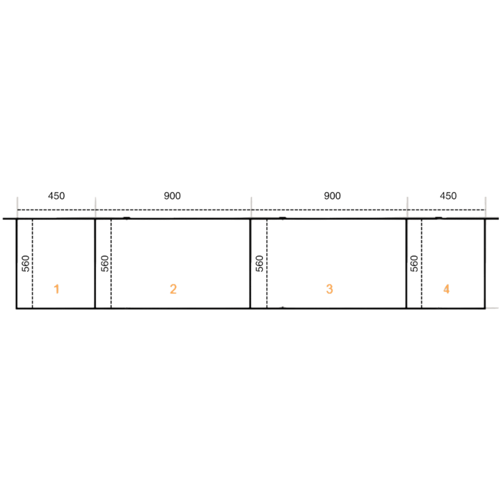 Casa - Dressing 270 cm chêne hickory