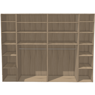 Casa - Dressing 270 cm chêne hickory