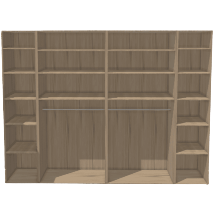 Casa - Dressing 270 cm chêne hickory