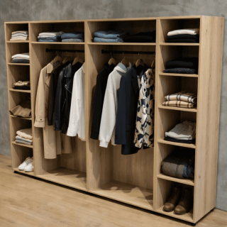 Casa - Dressing 270 cm chêne hickory