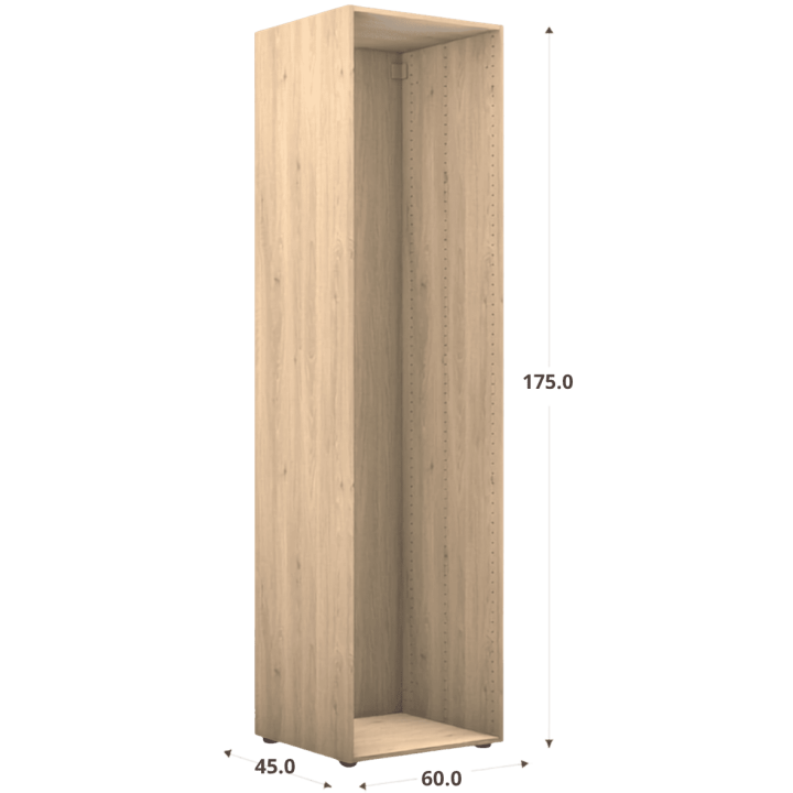 Caisson Casa HT 175 cm - L60cm - P45 cm Chêne hickory