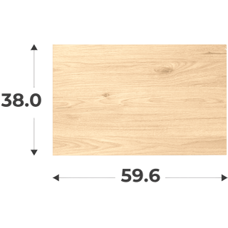 Porte Casa H38 cm x L 60 cm Chêne hickory