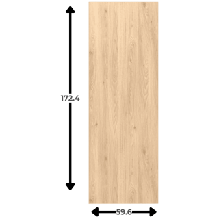 Porte simple Casa H174 cm - L 60 cm Chêne hikory