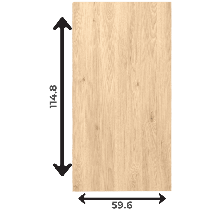 Porte simple H116 cm Casa chêne hikory L 60 cm