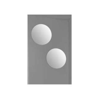 Set de 2 miroirs Adhésif Rond 40 x 40 cm - 121122B