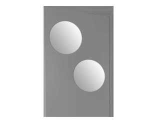 Set de 2 miroirs Adhésif Rond 40 x 40 cm - 121122B