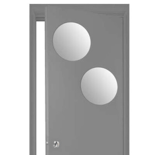 Set de 2 miroirs Adhésif Rond 40 x 40 cm - 121122B