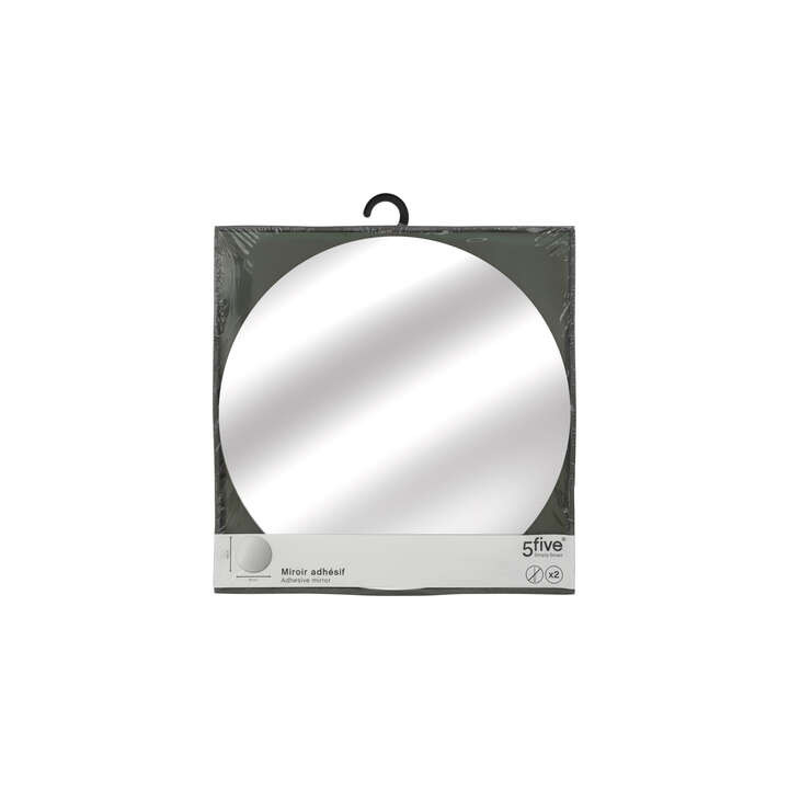 Set de 2 miroirs Adhésif Rond 40 x 40 cm - 121122B