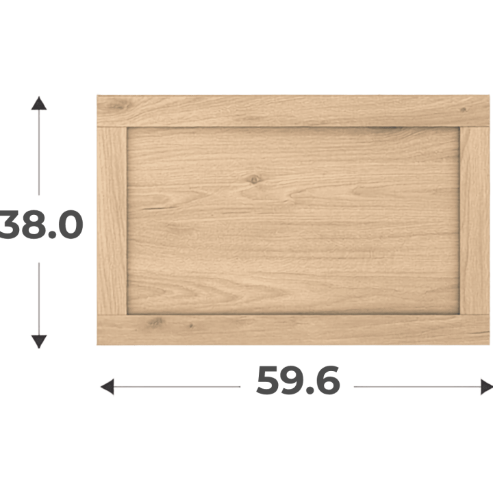 Porte cadre Casa H38 cm L 60 chêne hikory